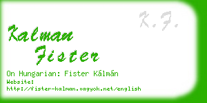 kalman fister business card